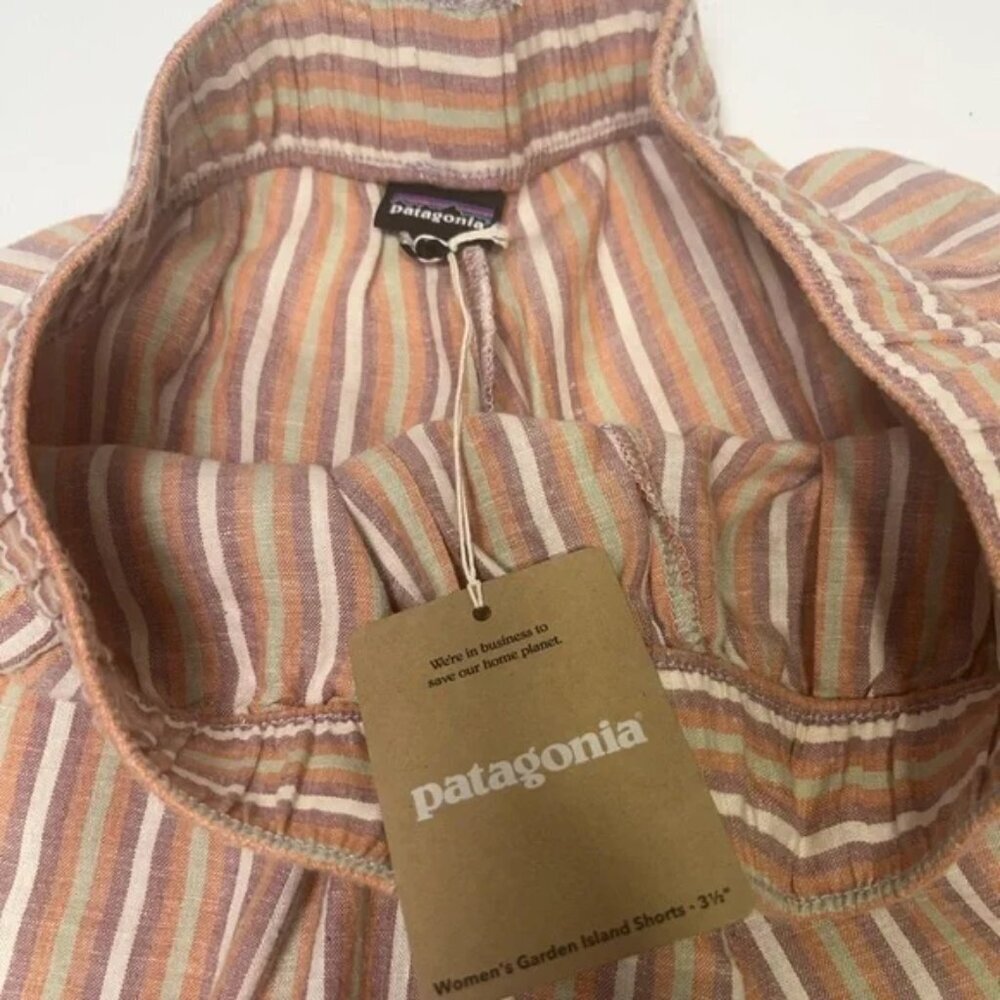 NWT Patagonia Garden Island Striped Shorts 3½" - Picture 3 of 4